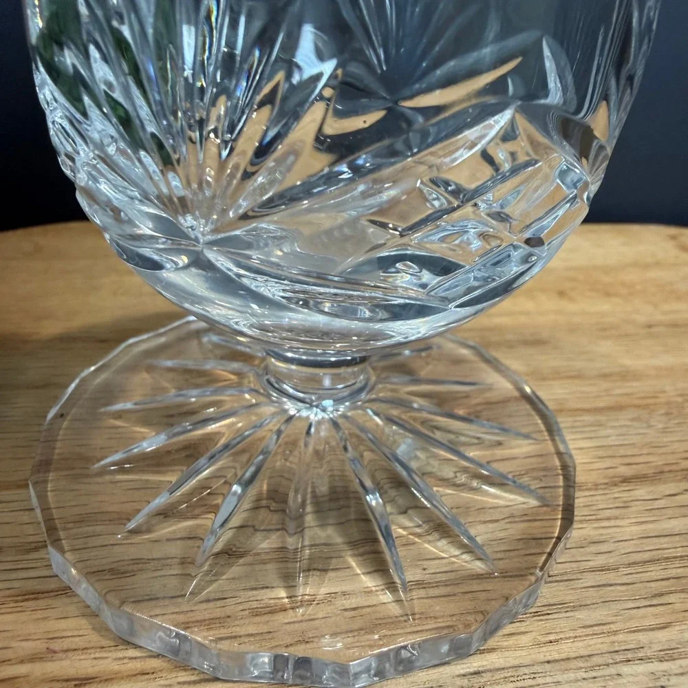 Rogaska Crystal Bud Vase‎ Footed Hand Cut Lead Glass Signed Vintage 9